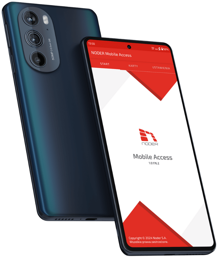 Kontrola dostępu z NFC — aplikacja na telefony NODER Mobile Access